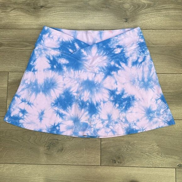 PINK By VS High Waist V Cross Over Active Skirts Tie Dye Gray Purple Size XXL - Picture 4 of 12
